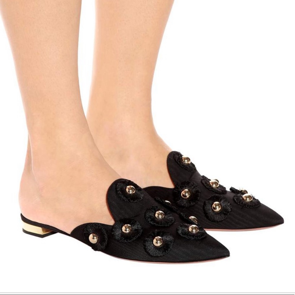 Aquazurra Sunflower Mules - Excellent Condition!